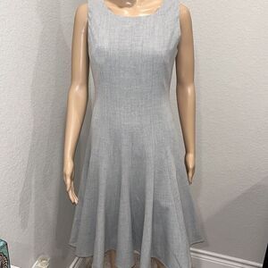 Calvin Klein A-line grey sultry body skimming dress, well made and maintained.